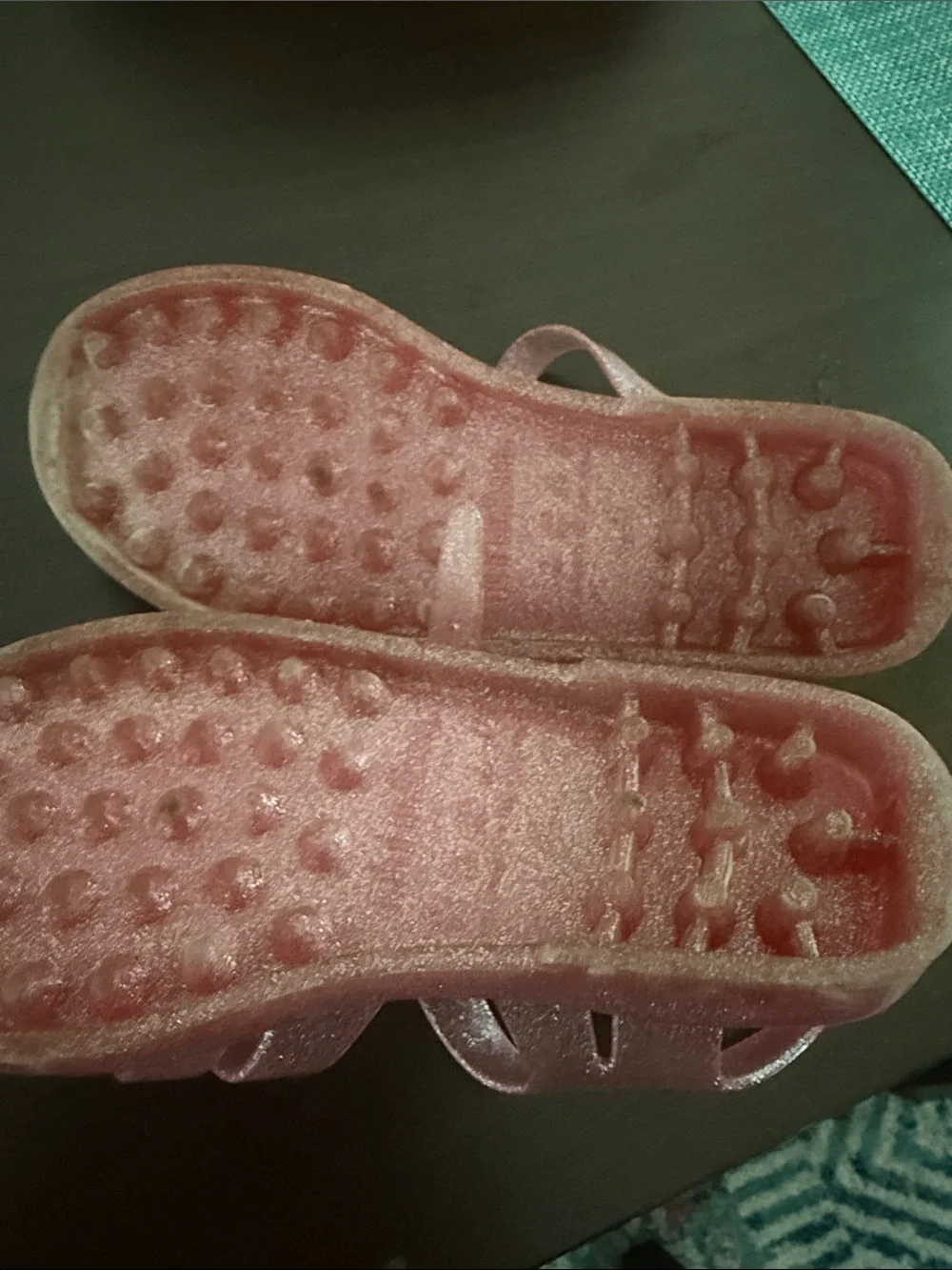 Girls' Pink Glitter Jelly Sandals Mini Melissa